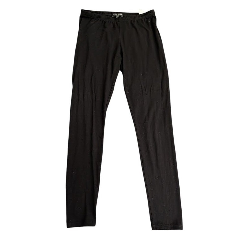 EILEEN FISHER PETITE‎ Black Viscose Spandex Leggings Pants Petite Petite Small